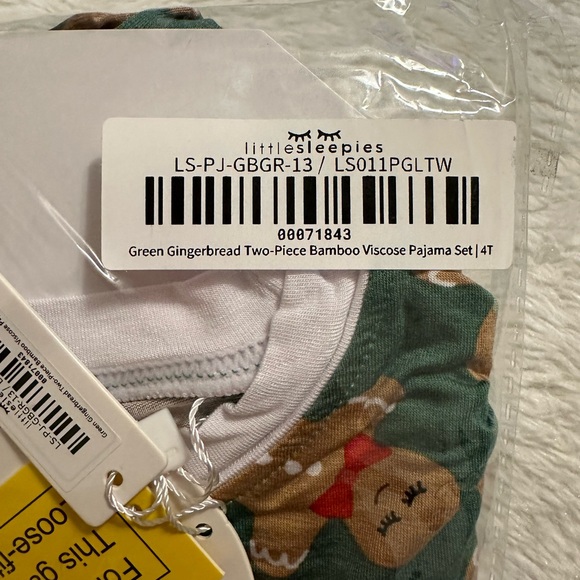 NWT LS Green Gingerbread 2pc Set - Picture 3 of 3